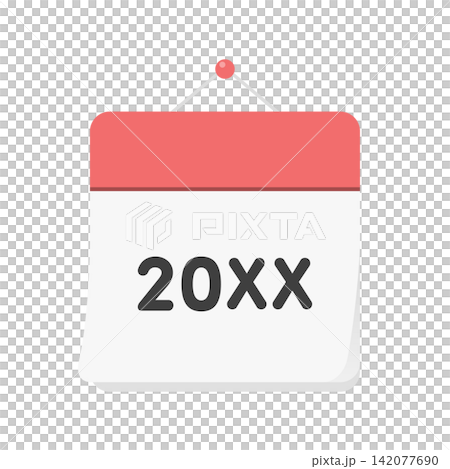 20XX 年紅色日曆封面圖示 - 簡約日曆與年度計畫圖片素材 20XX 年紅色日曆封面圖示 - 簡約日曆與年度計畫圖片素材 142077690