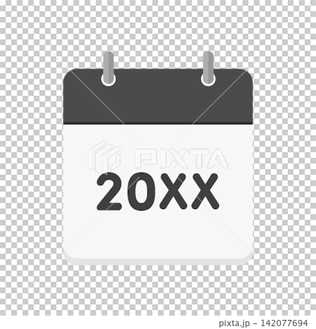 A simple image illustration of a black calendar icon with the letters 20XX representing an uncertain year. A simple image illustration of a black calendar icon with the letters 20XX representing an uncertain year. 142077694