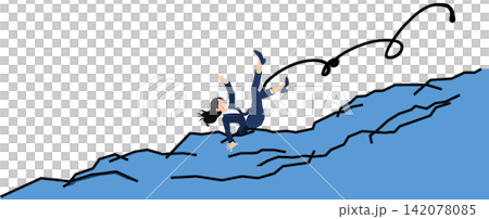 Illustration of a failed businesswoman Illustration of a failed businesswoman 142078085