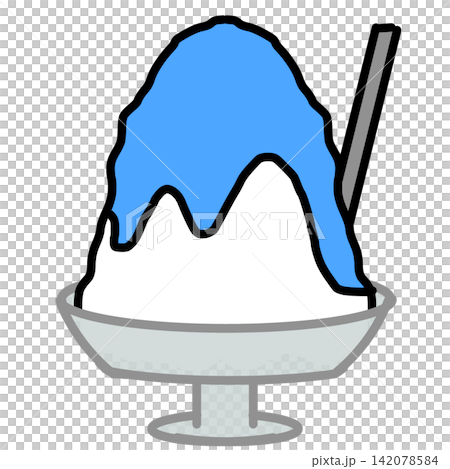 Simple and cute shaved ice illustration Simple and cute shaved ice illustration 142078584