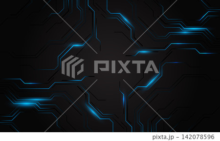 Abstract blue power light technology black circuit geometric futuristic background vector Abstract blue power light technology black circuit geometric futuristic background vector 142078596