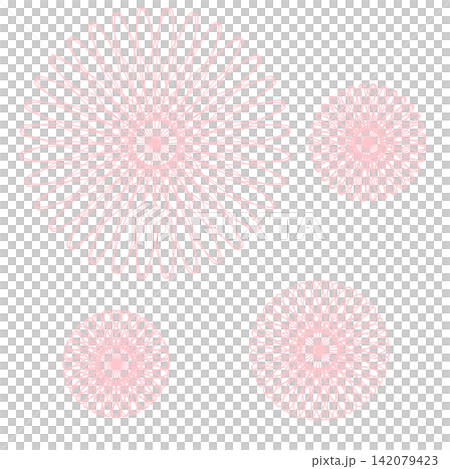 蕾絲狀圓形幾何圖案(淺粉紅色,4 片裝) 蕾絲狀圓形幾何圖案(淺粉紅色,4 片裝) 142079423