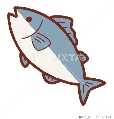 シンプルな魚のイラスト 142079593