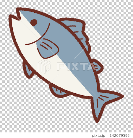 シンプルな魚のイラスト 142079593