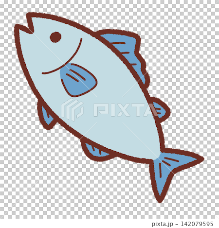 シンプルな魚のイラスト 142079595