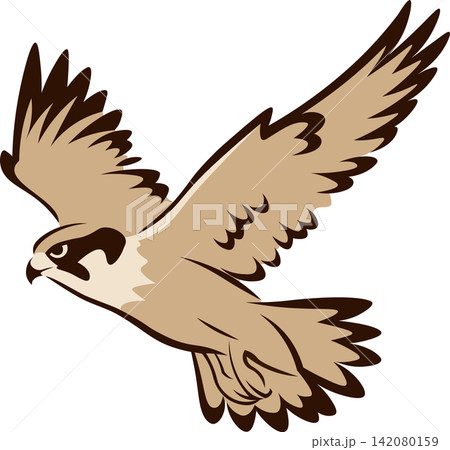 Flying hawk clip art in traditional chinese brush painting style Flying hawk clip art in traditional chinese brush painting style 142080159