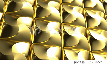 Luxurious Golden Geometric Wall Panel Texture 3d render. Luxurious Golden Geometric Wall Panel Texture 3d render. 142082246