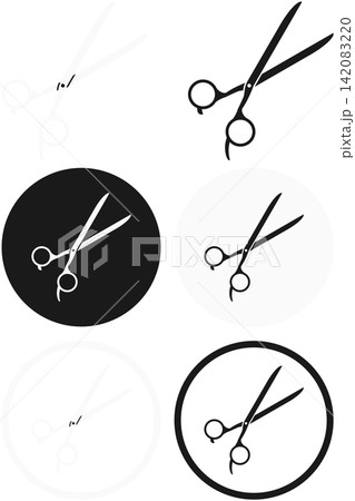 美容室ハサミのアイコンイラストバリエーションセット / ヘアサロン・カットのイラスト素材 美容室ハサミのアイコンイラストバリエーションセット / ヘアサロン・カットのイラスト素材 142083220