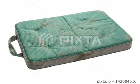Green kneeling pad for gardening and outdoor work isolated on white background with kneeling gardening protection landscaping accessory equipment background isolated portable lightweight Green kneeling pad for gardening and outdoor work isolated on white background with kneeling gardening protection landscaping accessory equipment background isolated portable lightweight 142084616