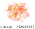 水彩飛沫素材～オレンジ系～ 142085335