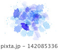 水彩飛沫素材～青系～ 142085336