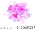 水彩飛沫素材～赤紫系～ 142085337