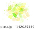 水彩飛沫素材～黄緑系～ 142085339