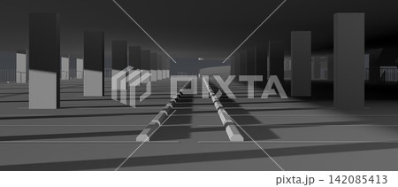 3D illustration of parking facility 3D illustration of parking facility 142085413