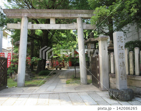 泥江縣神社の鳥居と社号標!愛知県名古屋市 泥江縣神社の鳥居と社号標!愛知県名古屋市 142086265