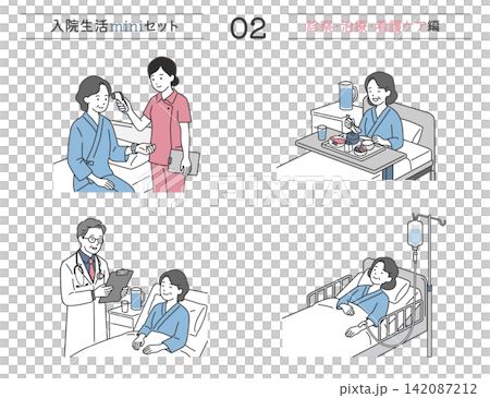 Hospital Life Mini Set: Examination, Treatment, and Nursing Care (Illustrated) - Vital Signs Check, Doctor's Rounds, Hospital Meals, and Intravenous Drip Hospital Life Mini Set: Examination, Treatment, and Nursing Care (Illustrated) - Vital Signs Check, Doctor's Rounds, Hospital Meals, and Intravenous Drip 142087212