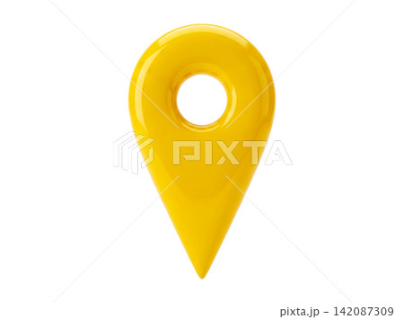 Isolated yellow map pin location Isolated yellow map pin location 142087309