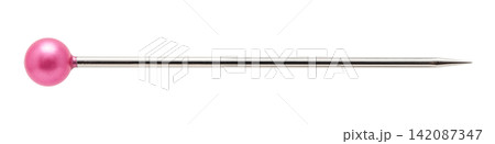 Isolated pink sewing pin element Isolated pink sewing pin element 142087347