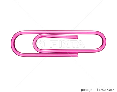 Transparent pink paperclip element Transparent pink paperclip element 142087367