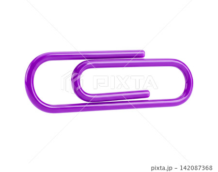 Purple classic paperclip element Purple classic paperclip element 142087368