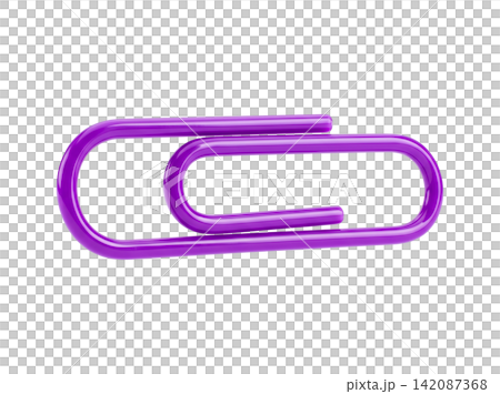 Purple classic paperclip element Purple classic paperclip element 142087368
