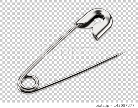 Opened safety pin steel element design Opened safety pin steel element design 142087377