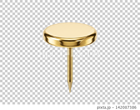 Simple gold thumbtack element design Simple gold thumbtack element design 142087386