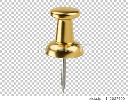 Isolated golden thumbtack element design Isolated golden thumbtack element design 142087390