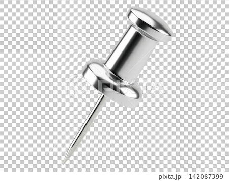 Isolated metal thumbtack element Isolated metal thumbtack element 142087399
