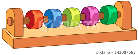 Colorful Wooden Abacus Toy for Early Childhood Math Education 142087665