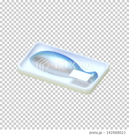包裝袋中的魚的3D插圖 包裝袋中的魚的3D插圖 142088021