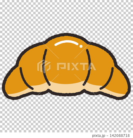 クロワッサンのかわいいイラスト|ゆるいタッチの食べ物素材 クロワッサンのかわいいイラスト|ゆるいタッチの食べ物素材 142088718