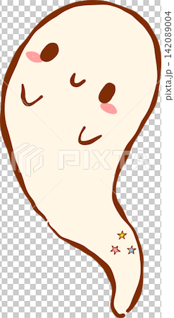 Cute Kawaii Ghost Hand Drawn Illustration Cute Kawaii Ghost Hand Drawn Illustration 142089004