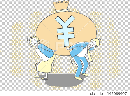 一個家庭難以應付家庭開支。 142089407