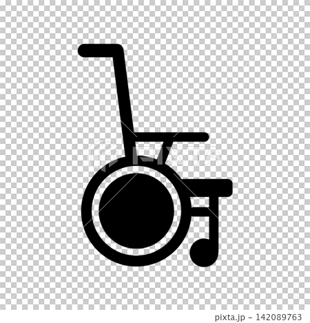 低床型車椅子(単)/自立支援・福祉住環境ピクトグラム(黒/グレー) 低床型車椅子(単)/自立支援・福祉住環境ピクトグラム(黒/グレー) 142089763