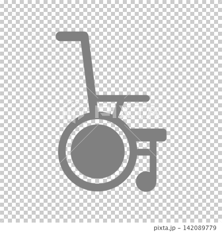 低床型車椅子(単)/自立支援・福祉住環境ピクトグラム(黒/グレー) 低床型車椅子(単)/自立支援・福祉住環境ピクトグラム(黒/グレー) 142089779