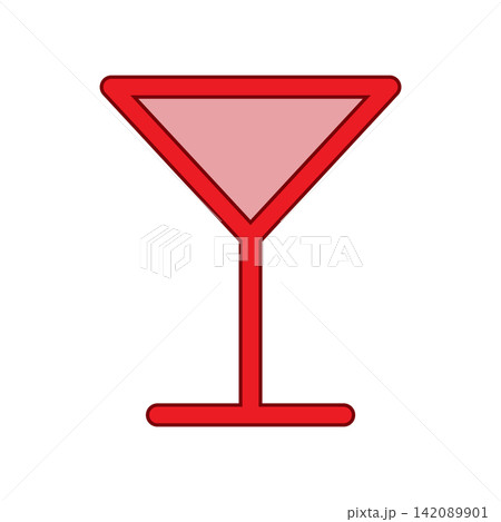 Wine glass icon design template Wine glass icon design template 142089901