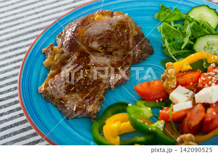 Veal with freshness vegetables is tasty dish Veal with freshness vegetables is tasty dish 142090525