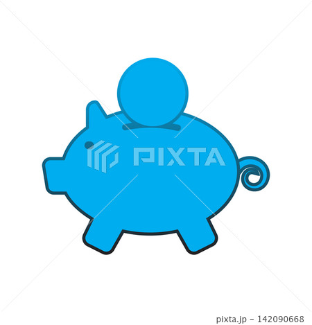 Piggy Bank icon design template Piggy Bank icon design template 142090668