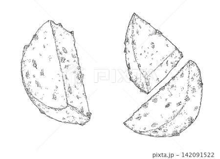 アンチョビポテトの手描きイラスト アンチョビポテトの手描きイラスト 142091522