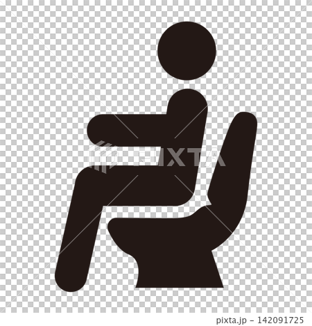 Pictogram icon representing Western-style toilet and assistance with excretion. Pictogram icon representing Western-style toilet and assistance with excretion. 142091725
