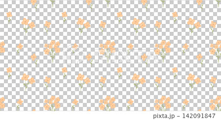 Watercolor seamless floral pattern with tiny blossoms bouquet on white background. Hand painted flower print for fabric, wallpaper, wrapping paper, and spring decor 142091847