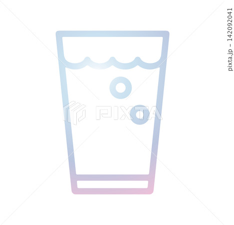 Glass water icon design template 142092041