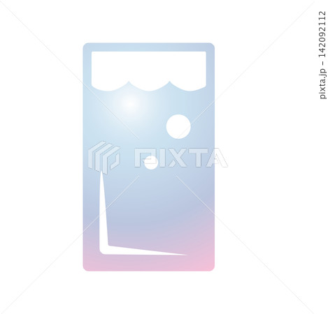 Glass water icon design template Glass water icon design template 142092112