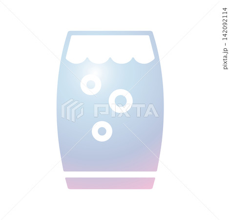 Glass water icon design template Glass water icon design template 142092114