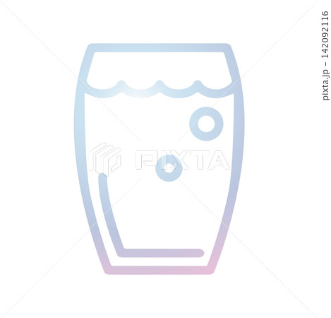 Glass water icon design template Glass water icon design template 142092116