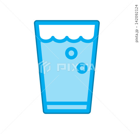 Glass water icon design template 142092124
