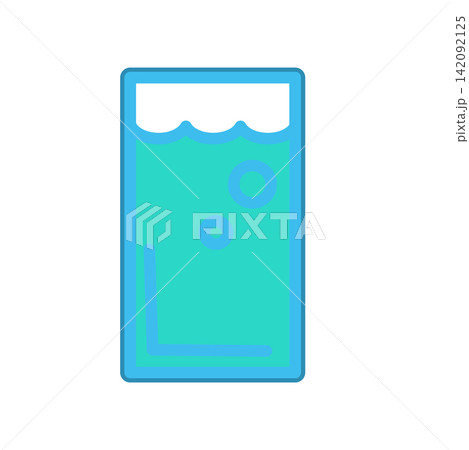 Glass water icon design template 142092125