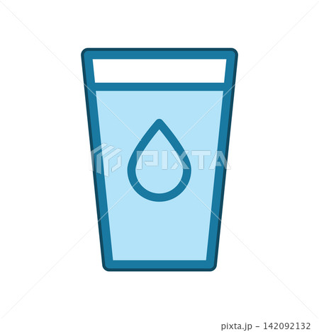 Glass water icon design template Glass water icon design template 142092132