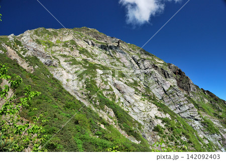 【山の風景】山梨県・北岳登山・北岳バットレス 【山の風景】山梨県・北岳登山・北岳バットレス 142092403